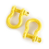 D-Rings, 7/8-Inch, Yellow, Pair