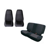 Seat Cover Kit, Black; 80-90 Jeep CJ/YJ