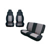 Seat Cover Kit, Black/Gray; 91-95 Wrangler YJ