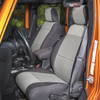 Seat Cover Kit, Black/Gray; 07-10 Wrangler JK 4dr