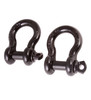 D-Shackles, 7/8-Inch, Black, Pair