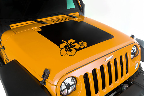 Hood Decal, Hibiscus, 07-18 Jeep Wrangler (12300.14)