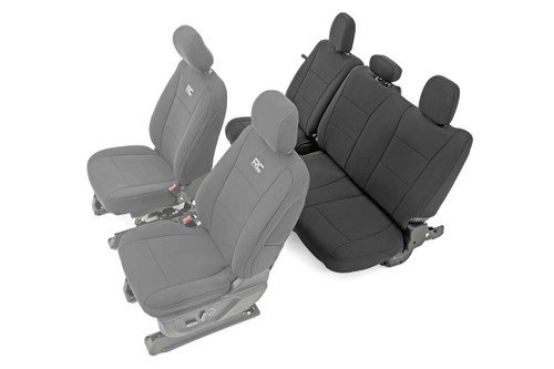 Ford Neoprene Rear Seat Cover | Black [15-20 F-150 XL, XLT] (91017) Fits 2015-2020:4WD:Ford:F-150