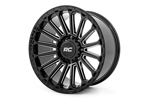 Rough Country 97 Series Wheel | One-Piece | Gloss Black | 20x10 | 6x135 | -19mm (97201017)