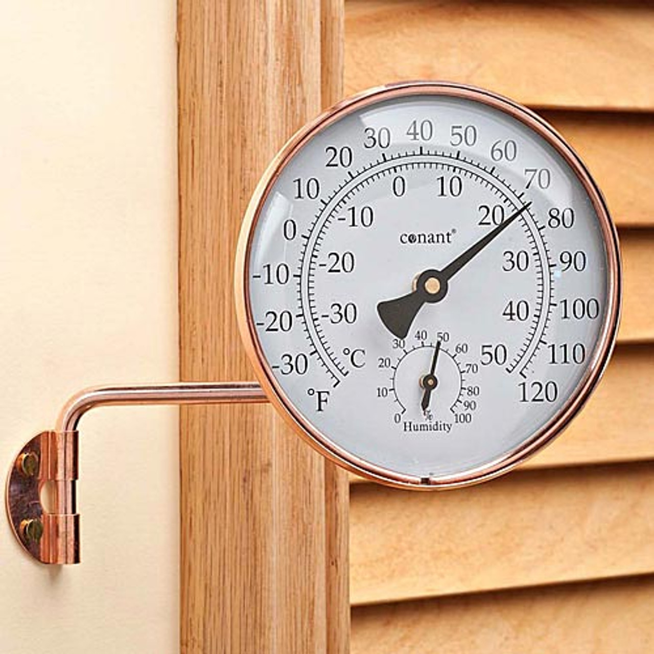 combination outdoor clock and thermometer