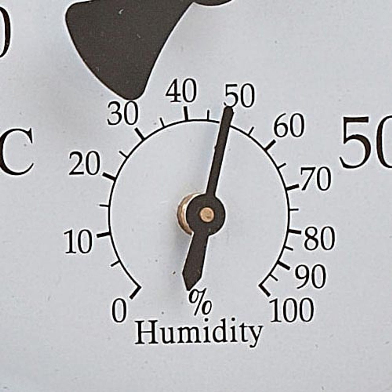 Indoor Outdoor Thermometer Wall Patio Weather Thermometer Hygrometer, Number 10 in Diameter (Black)