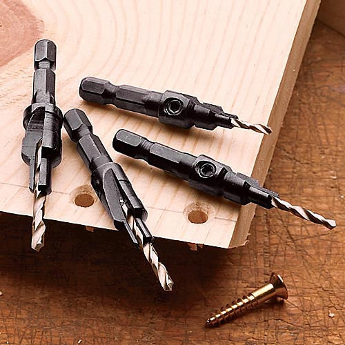 Garrett Wade Hex Shank Drill and Countersink Set, #6, #8, #10, #12