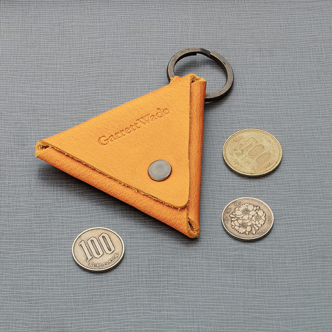 Triangular Leather Coin Holder