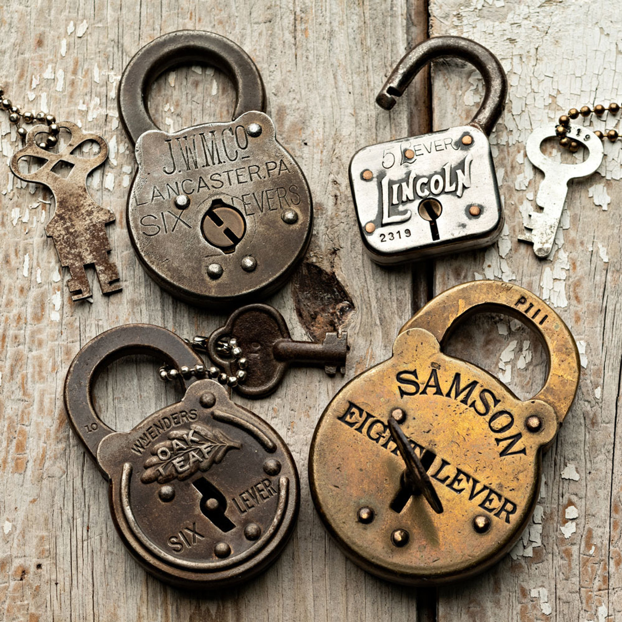 antique key and lock