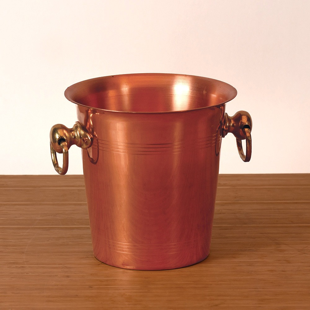 Vintage French Solid Copper Champagne Bucket