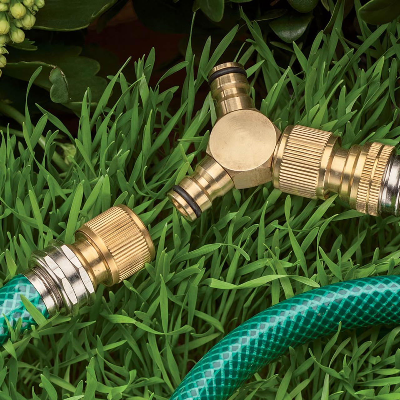 Solid Brass Water Flow Hose Splitter | 90-Day Guarantee