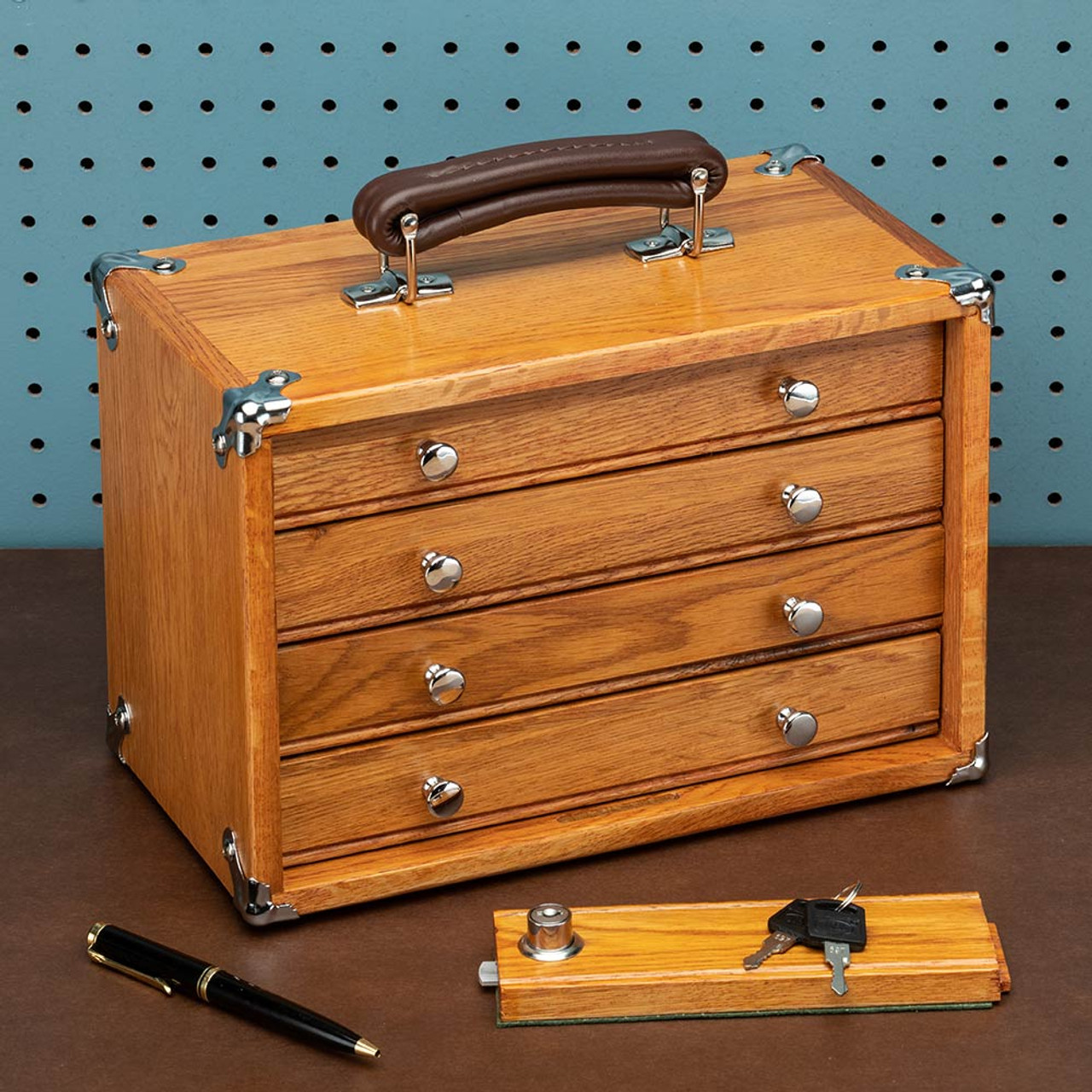 Gerstner International Oak Chest  Buy This Elegant Oak Tool Chest at  Garrett Wade