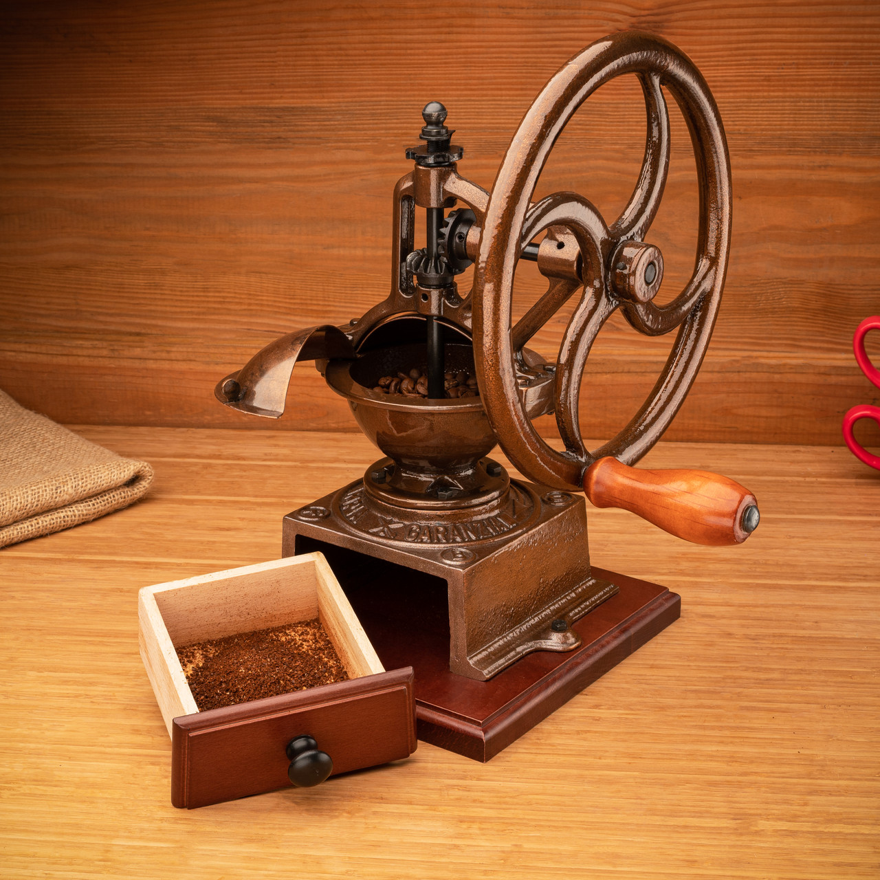 Copper coffee grinder