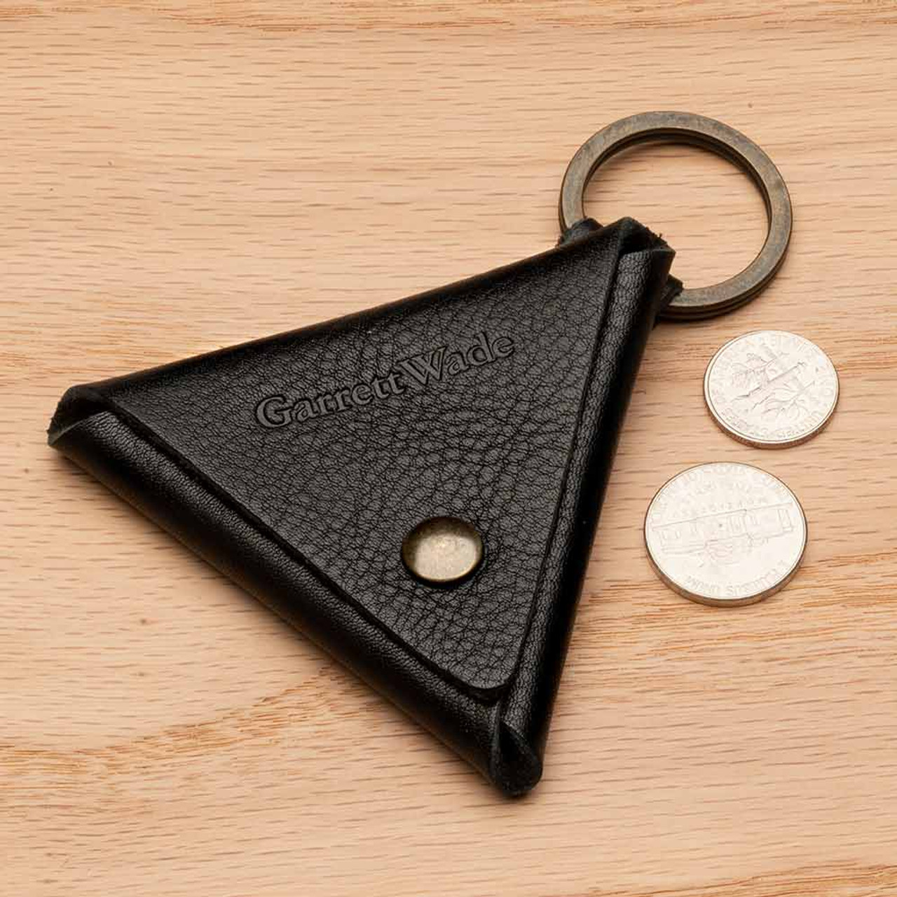 Triangular Leather Coin Holder