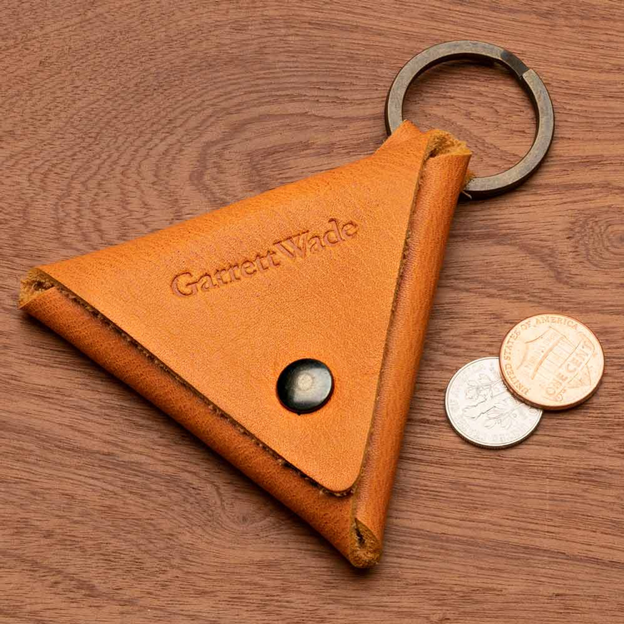 Triangular Leather Coin Holder