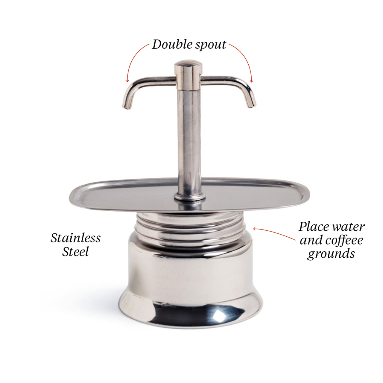  Zerodis Stovetop Espresso Maker color Stainless Steel