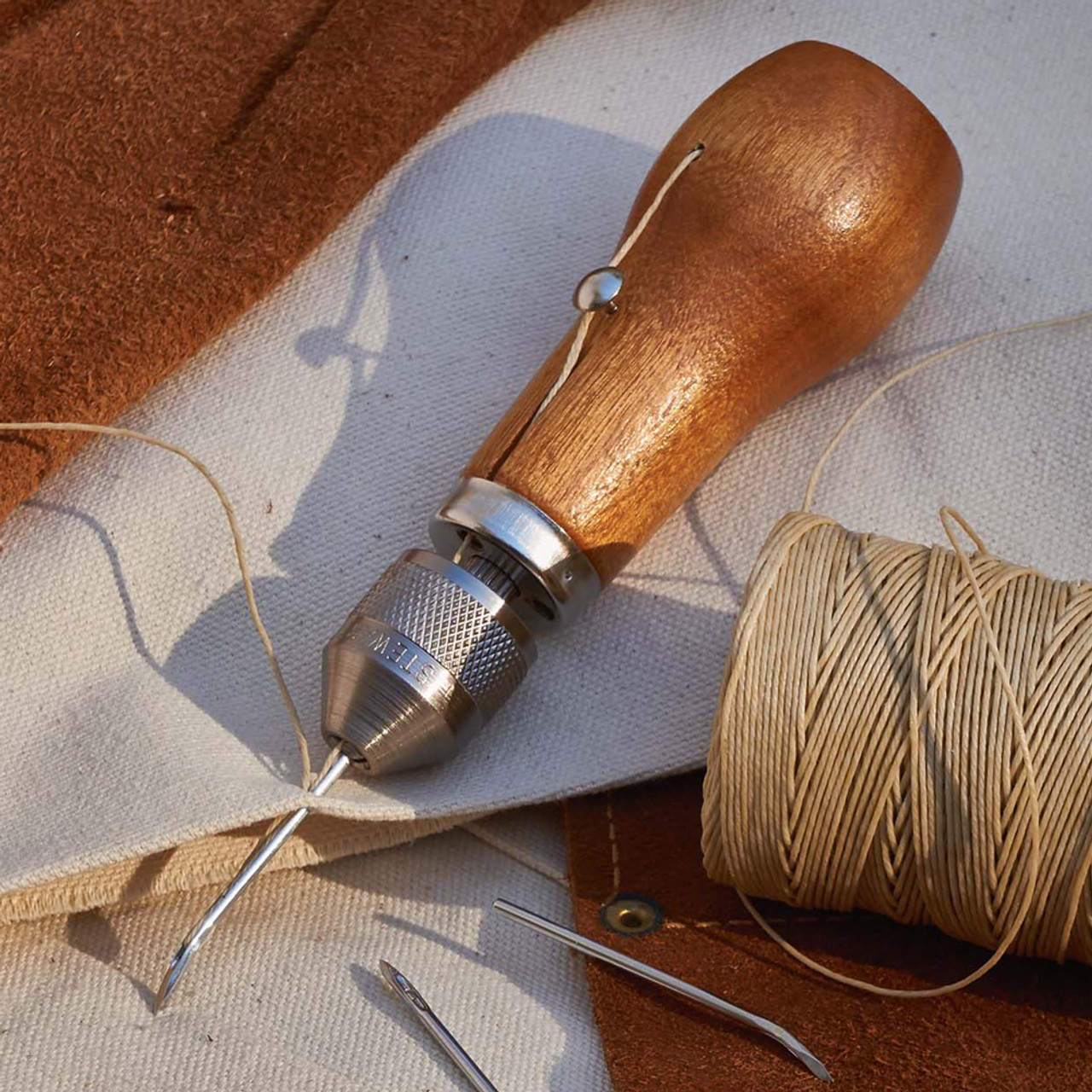 Using an Awl to Sew Leather and Heavy Fabrics