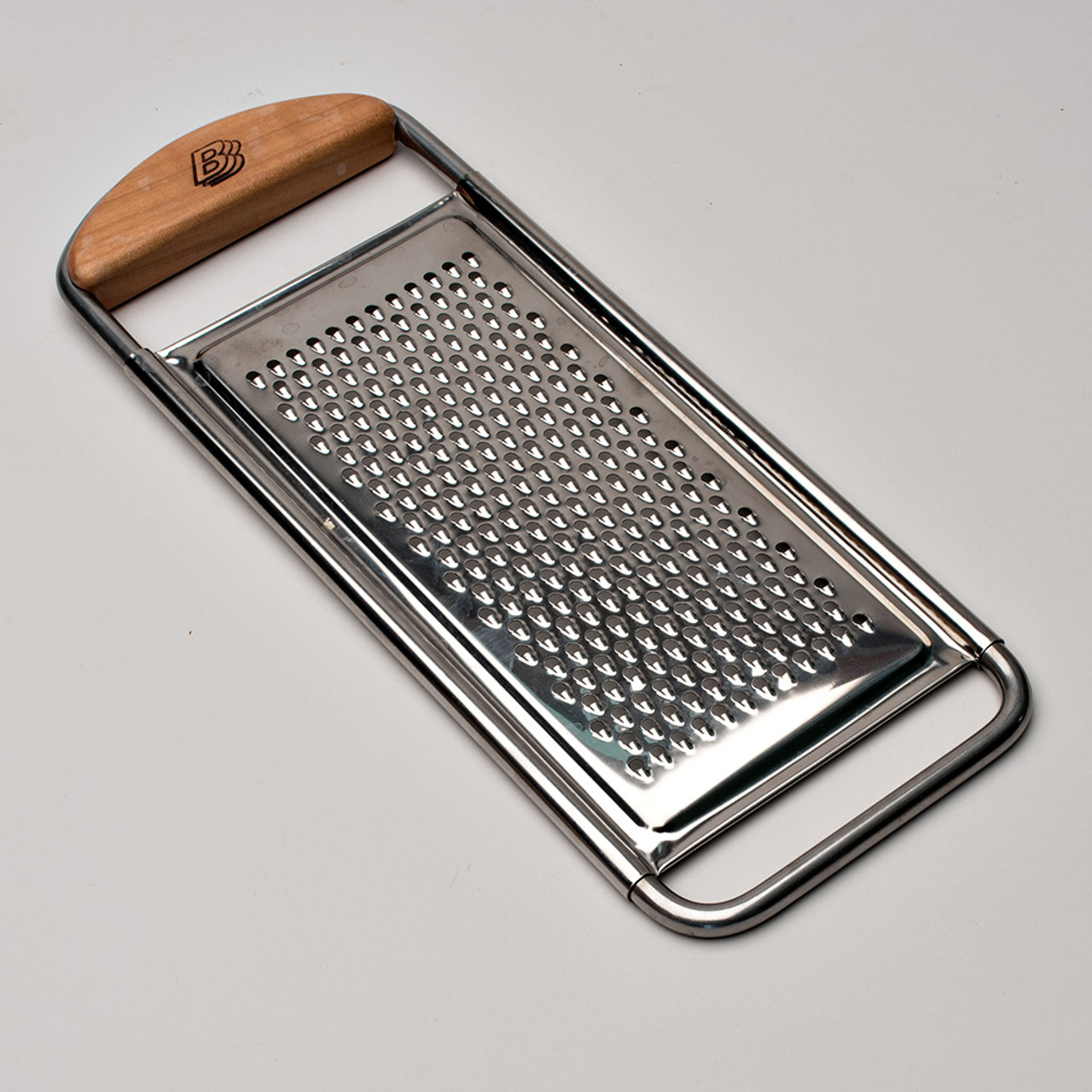 Flat Fine Cheese Grater with Plastic Handle