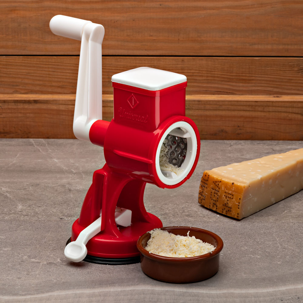 Italian Made Drum Grater With Two Interchangeable Cutters
