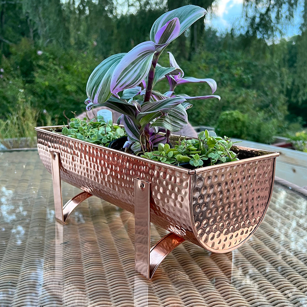 Small Solid Copper Window Planter