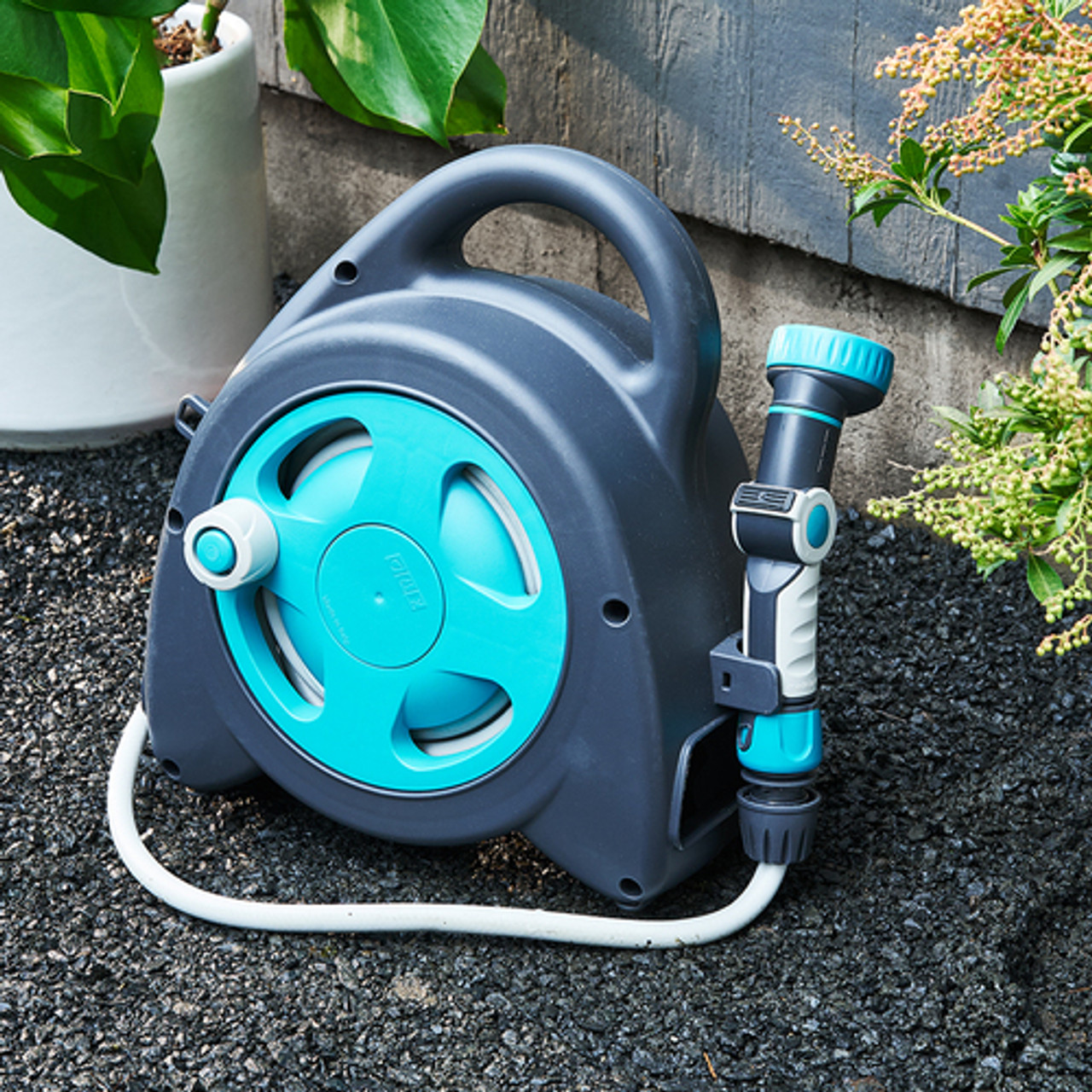  Compact Empty Hose Reel, Portable Free Standing Hose