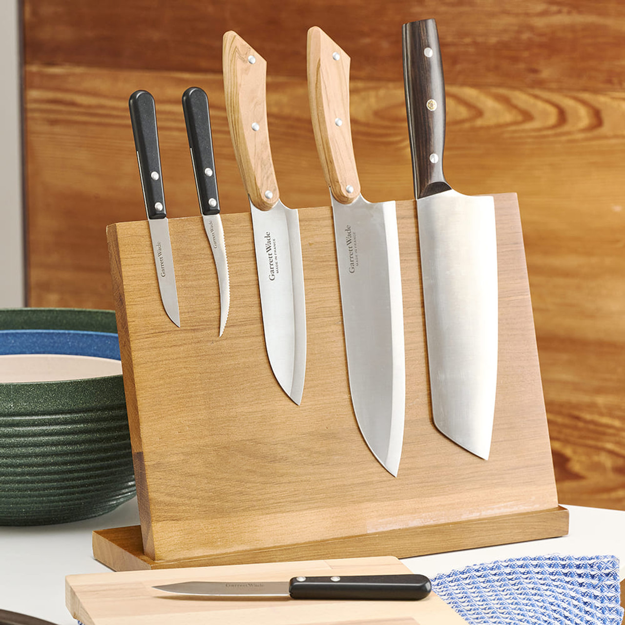 Magnetic Butcher Block Knife Holder