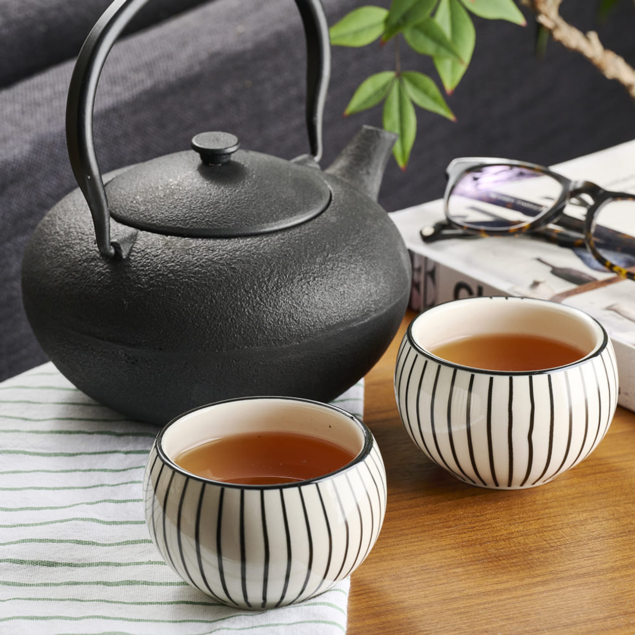 Black Geo Cast Iron Tea Set – Stone Leaf Teahouse