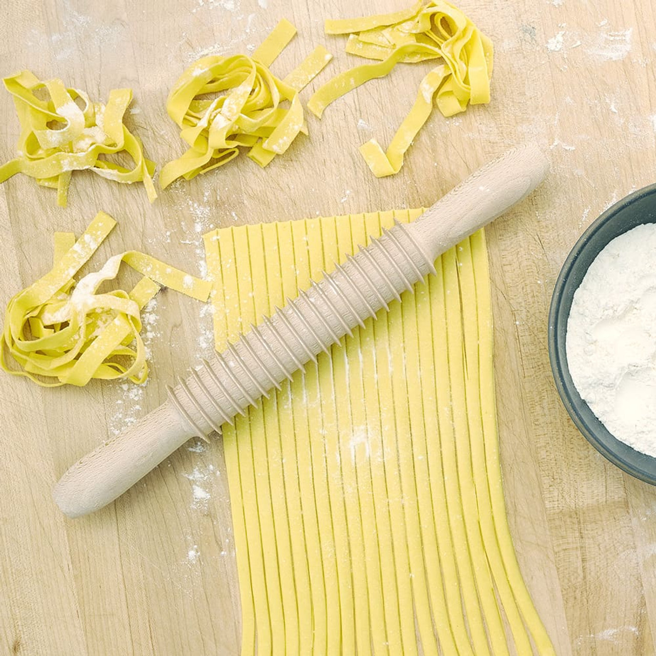 Italian Beechwood Pasta Rolling Pins Set