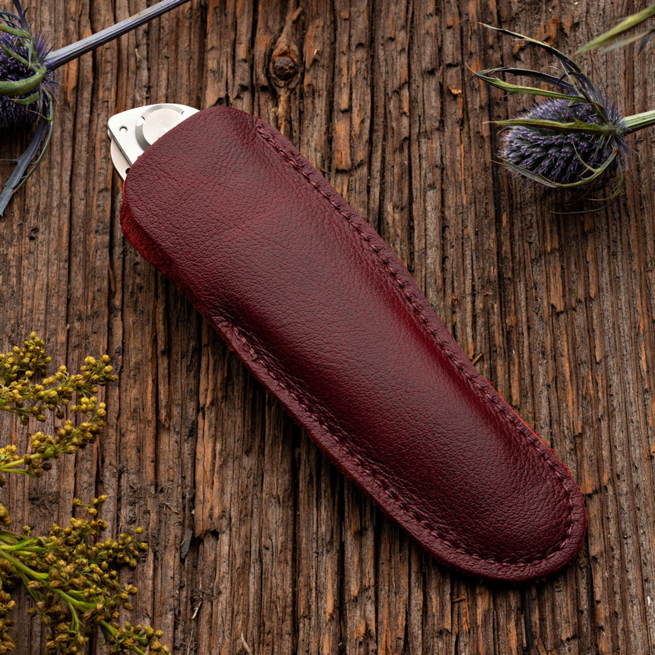 Embossed Pocket Knife Sheath Handmade Pouches Leathers Knife