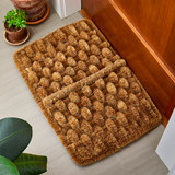 Coir and Stainless Steel Rectangular Knubbly Doormat