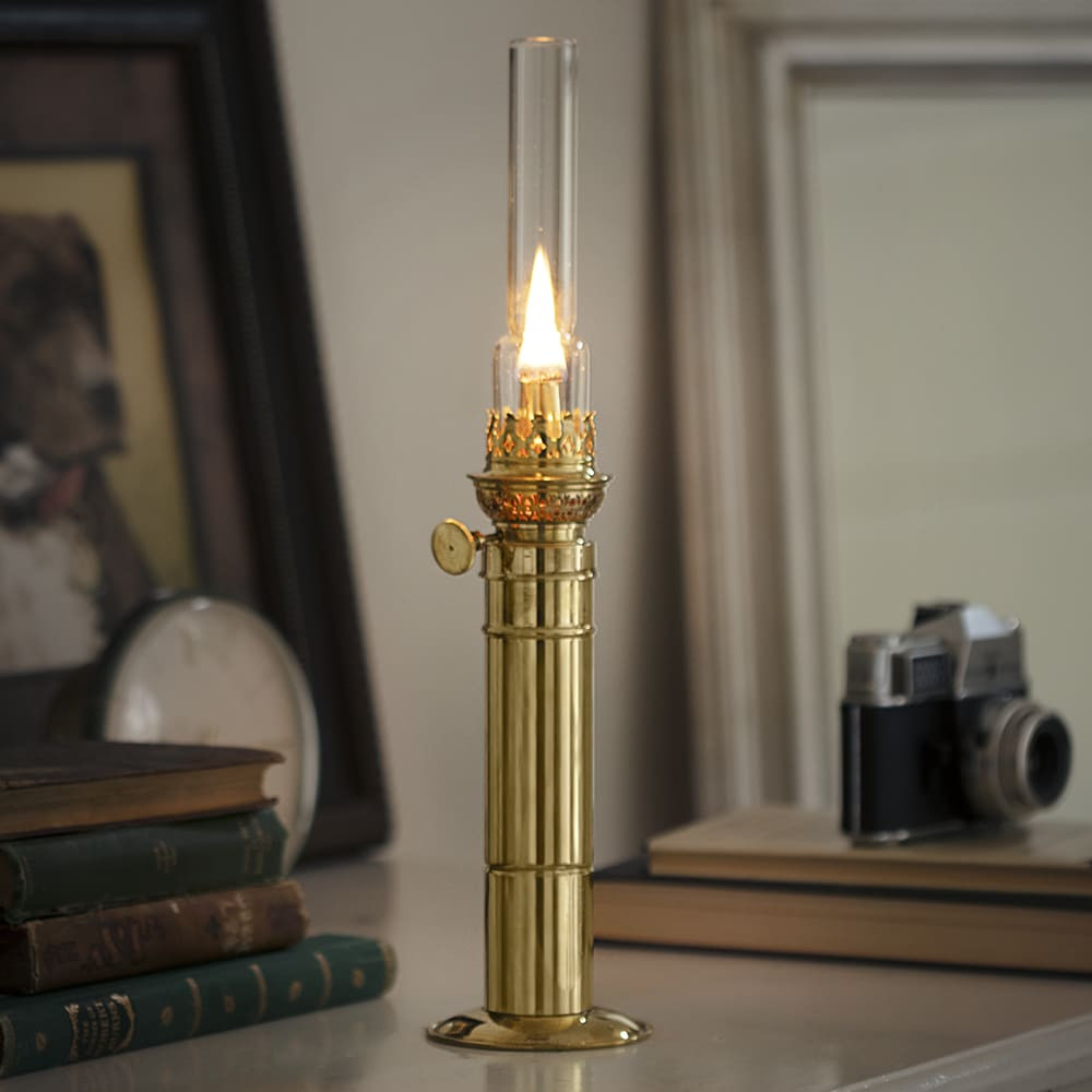 10" All Brass Oil Lamp