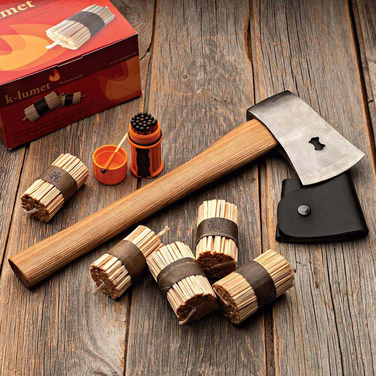 The Great Outdoors Set Hatchet, Survival Matches & Firestarters