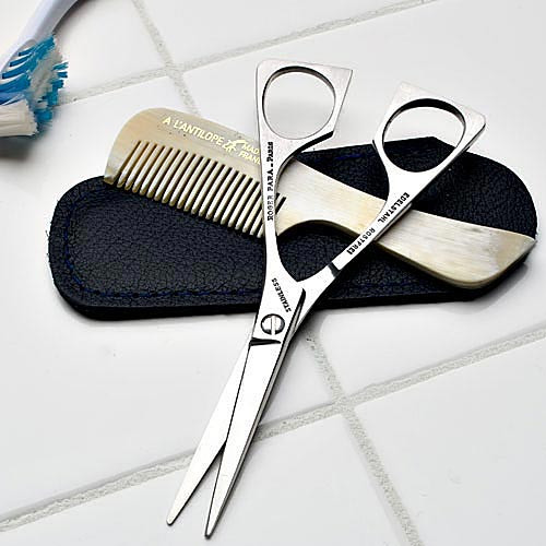 Mustache Trimming Kit (Comb & Scissors)