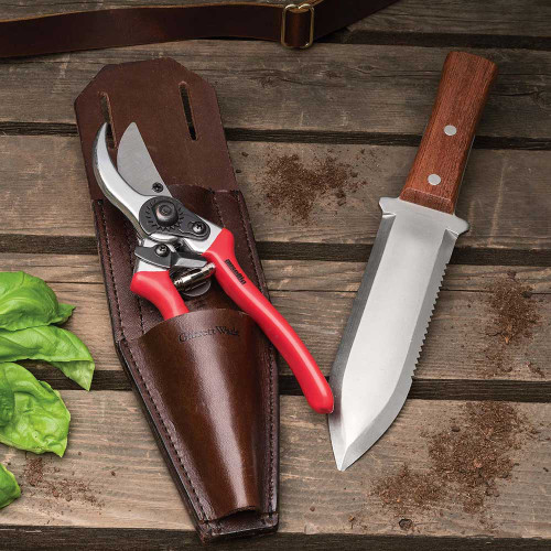 Leather Holster, Hand Pruner & Digging Knife Set