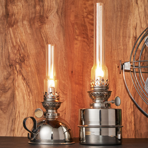 Extra-Bright Nickel Oil Lamps