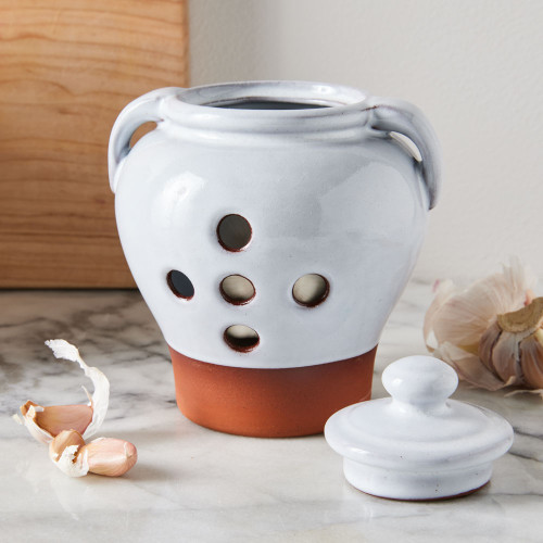 Terracotta Garlic Storage Pot