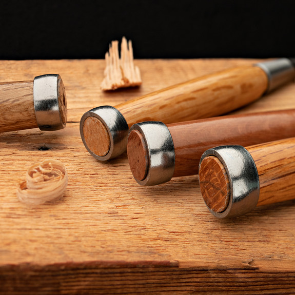 Japanese chisels - lightweight, carbon steel, Japanese red oak handle