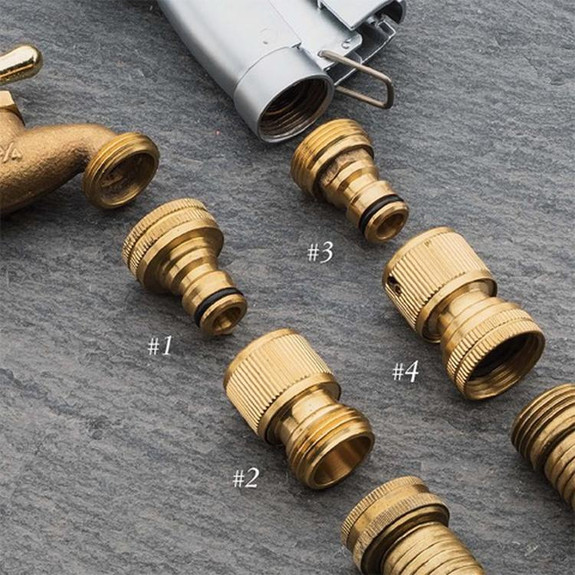 Solid Brass Quick-Change Garden Hose Fittings