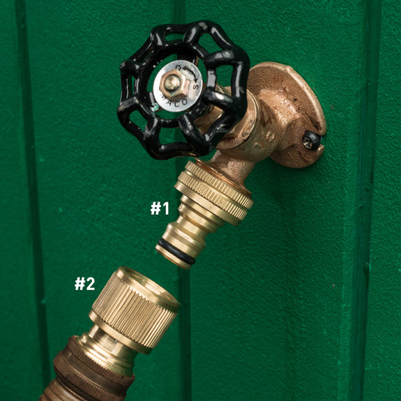 Solid Brass Quick-Change Garden Hose Fittings
