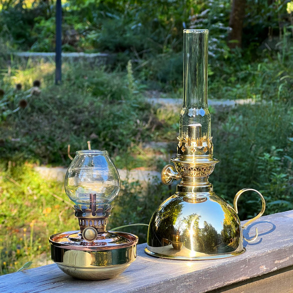 Extra-Bright Brass Oil Lamps