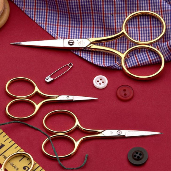 Classic Embroidery Scissors with French-Made Leather Case