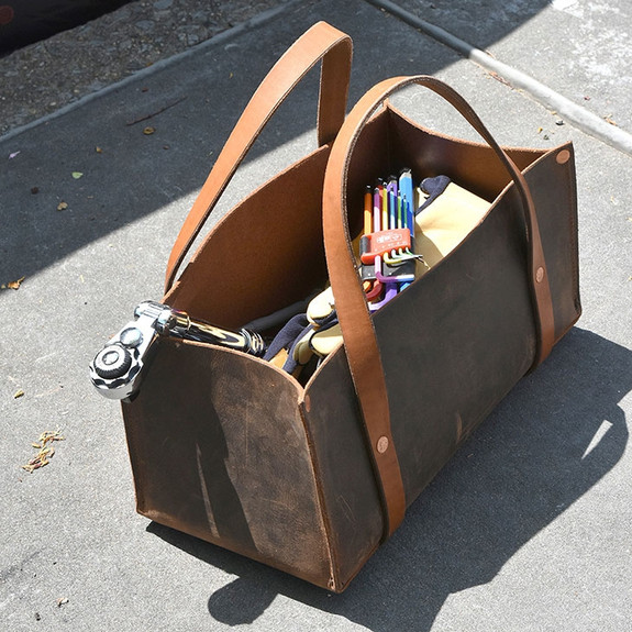 Portable Leather Tool Bag
