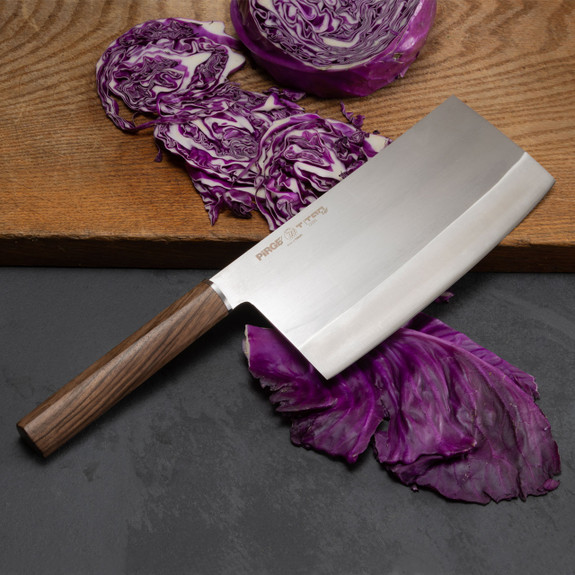 Set of Three Japanese-Style Kitchen Knives + a Cleaver