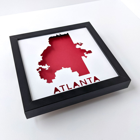 Atlanta GA Map Shadowbox