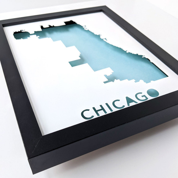 Chicago Map Shadowbox