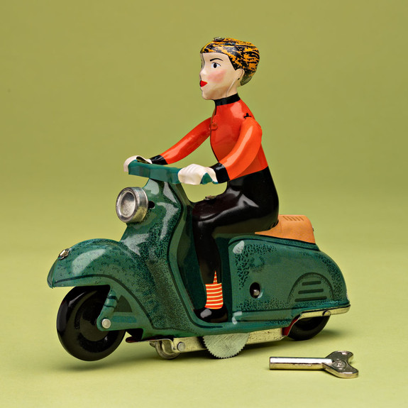 Scooter Girl Toy - Green Scooter