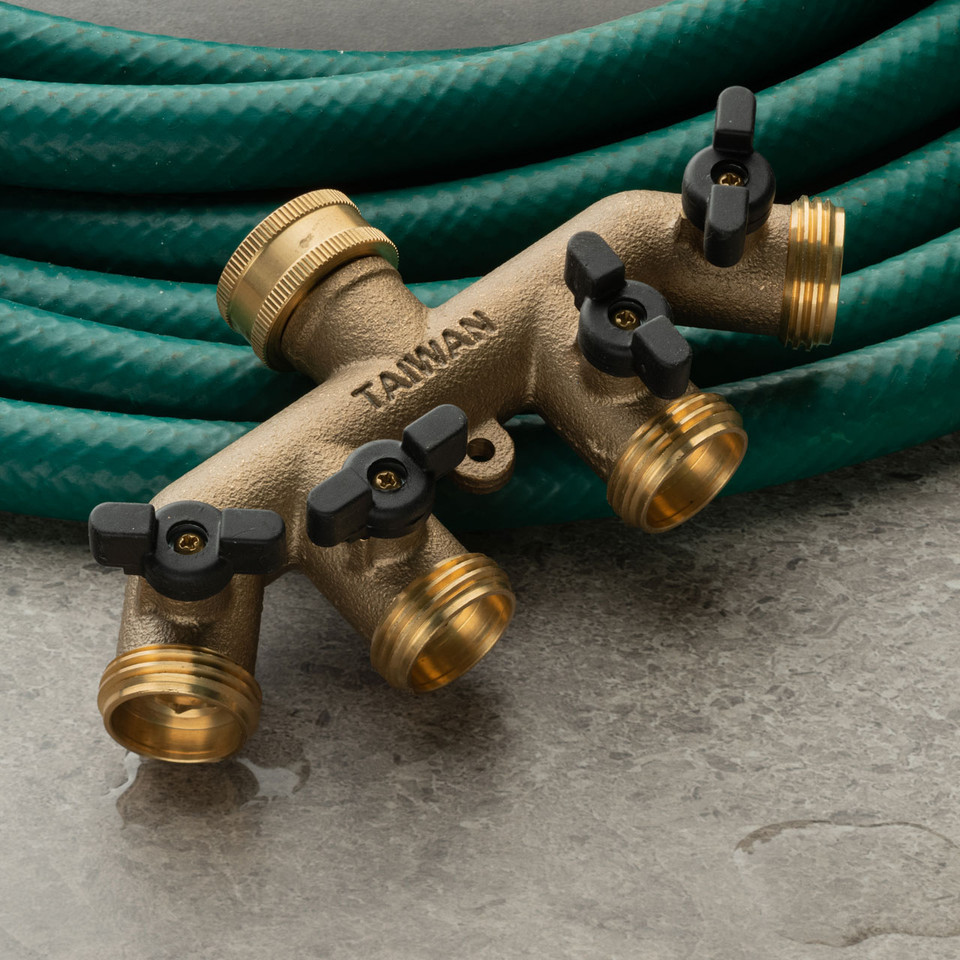 4Way Faucet Manifold (All Brass)