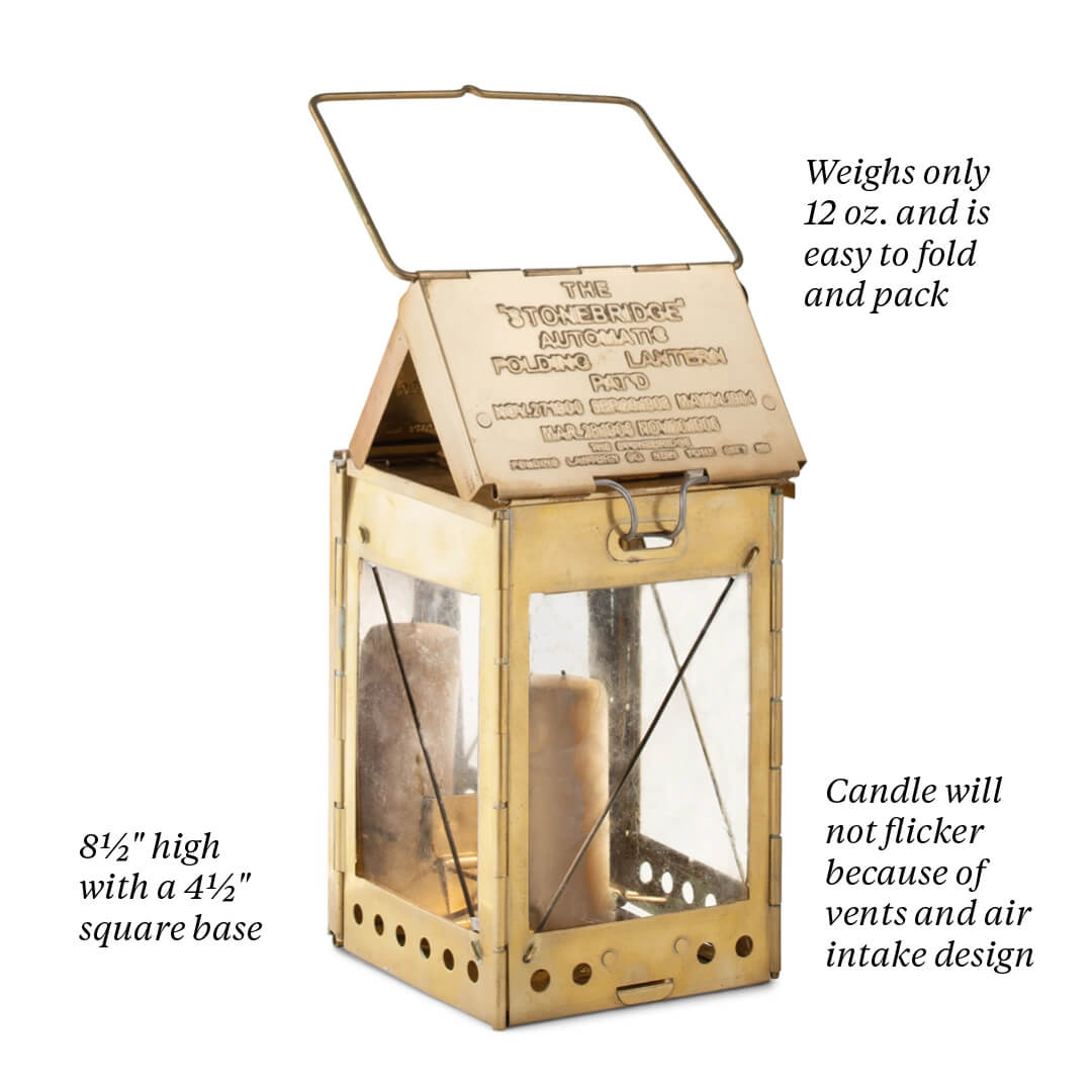 Portable Brass Candle Lantern