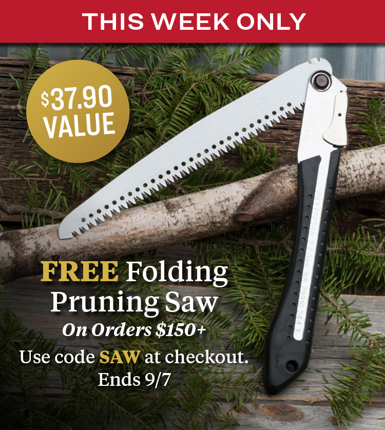 Free Folding Saw with $150+ orders