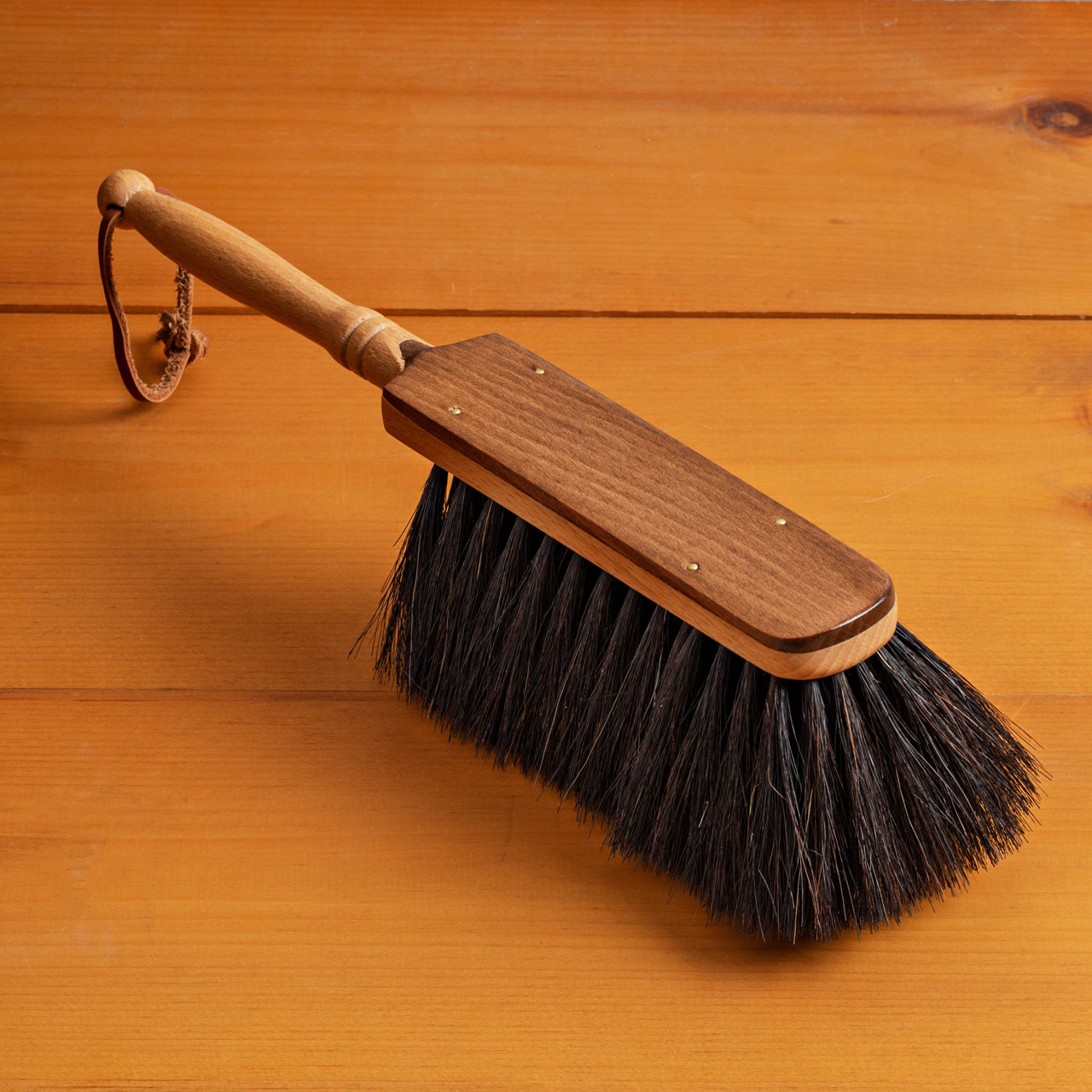 Vintage Dust Crumb Brush Wooden Handle Soft Bristles